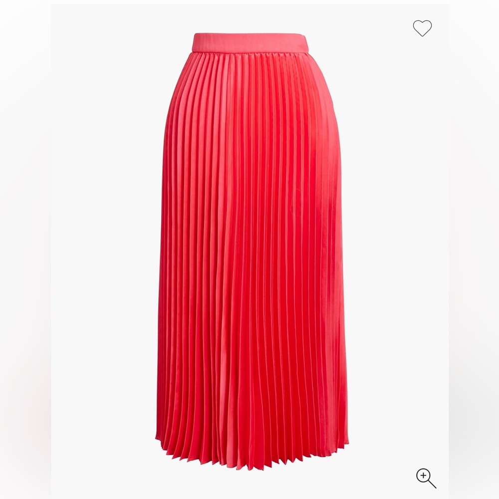J Crew Pleated midi skirt—Guava—Sz 16